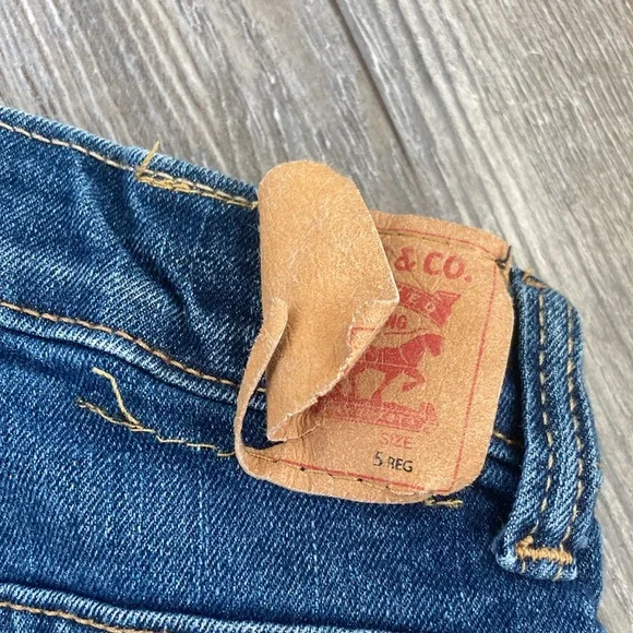 Kids Levi’s 511 Slim Skinny Stretch Denim Blue Jeans Pants Lot Size 5 Regular - Picture 5 of 5